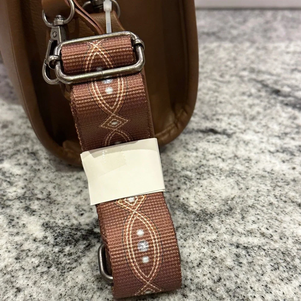 Wrangler Women Small Satchel Brown Embroidered Studded Western Crossbody Bag
